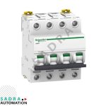 کلید مینیاتوری اشنایدر تیپ C چهار پل 4 آمپر AC/DC مدل A9F74404