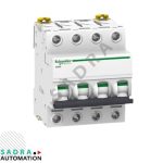 کلید مینیاتوری اشنایدر تیپ C چهار پل 50 آمپر AC/DC مدل A9F74450
