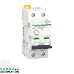 کلید مینیاتوری اشنایدر تیپ C دو پل 63 آمپر AC مدل A9K24263