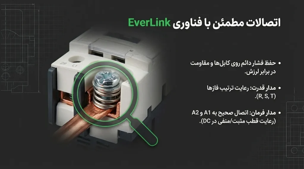 اتصال کنتاکتور به مدار فرمان
